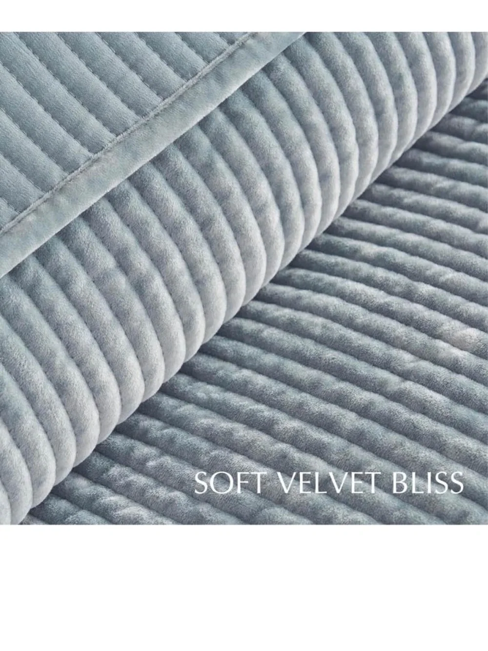 EverGrace Velvet Quilt Set full/queen Size, Luxurious Soft Quilted Bedding Sets